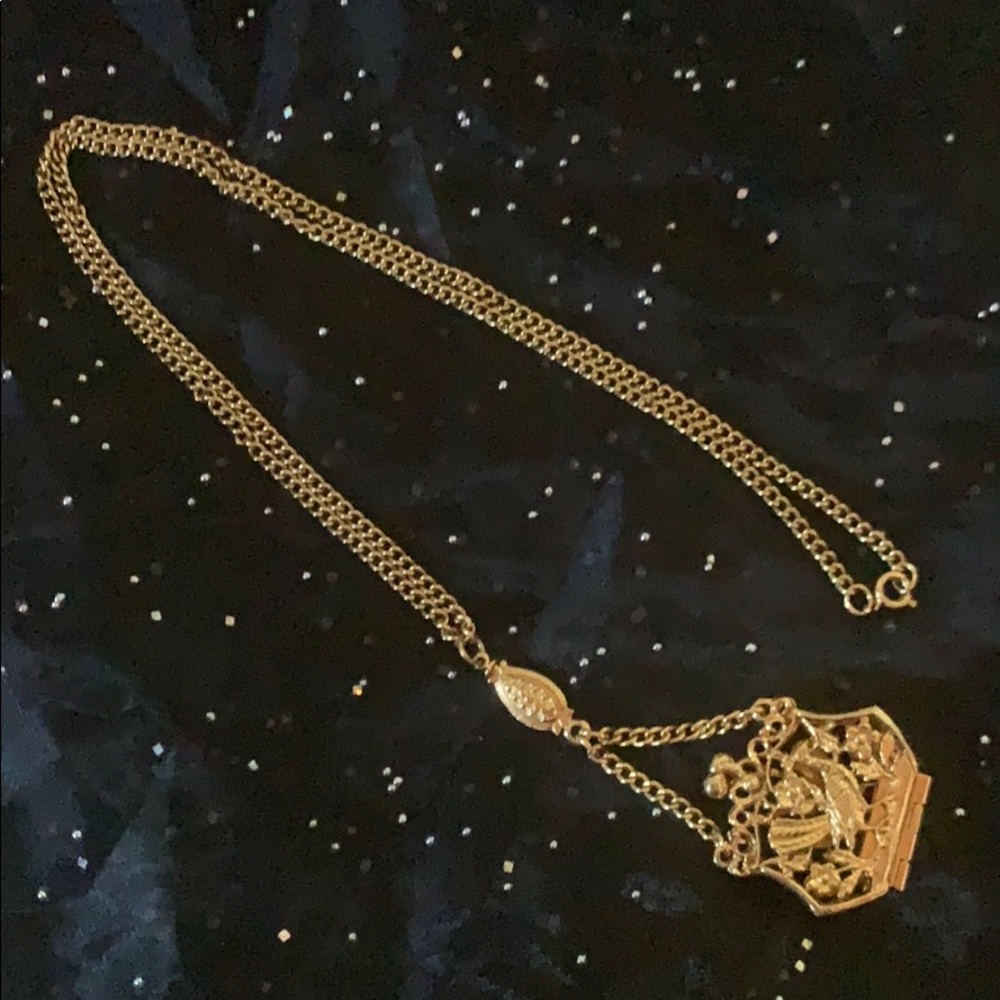 Vintage Gold Purse Necklace